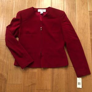 Jones New York Women’s Burgundy Jacket Blazer Size 6 NWT Career Professional